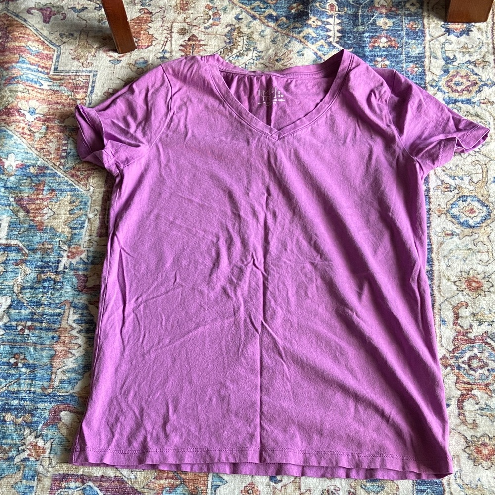 Time and Tru Short Sleeve Purple Tee